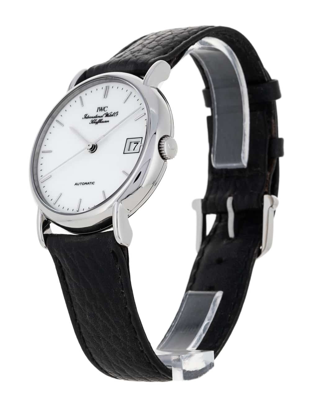 IWC Portofino Automatic White Baton Dial Leather Strap